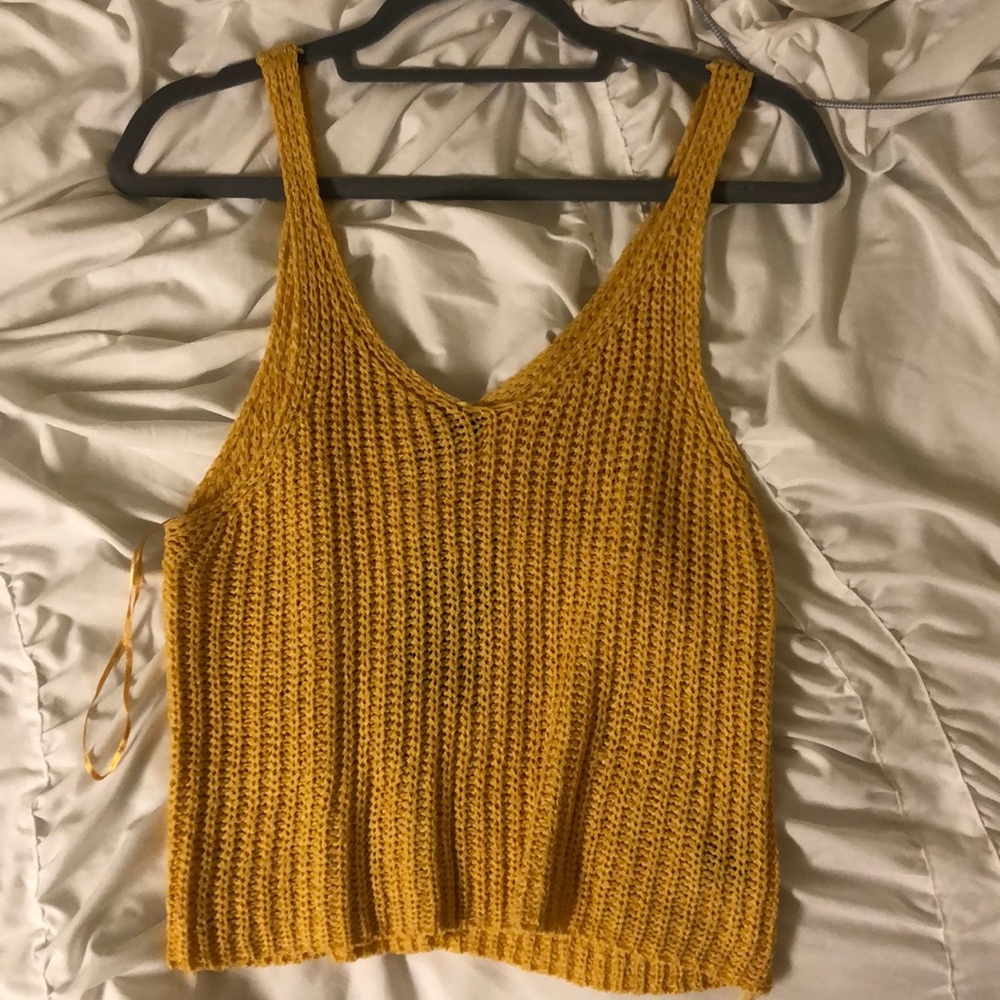 Yellow sweater tank